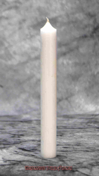 Hexenshop Dark Phönix Weiß Durchgefärbte Ritualstabkerze 18cm